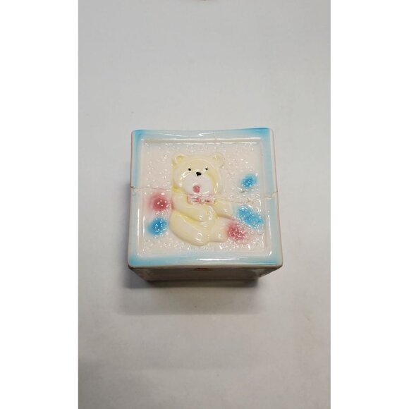 Vintage Mid-Century Baby Nursery Square Planters Ceramic Nursery Decor - Picture 6 of 6